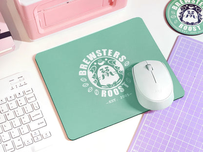 Green Brewster's The Roost Logo Mouse Pad