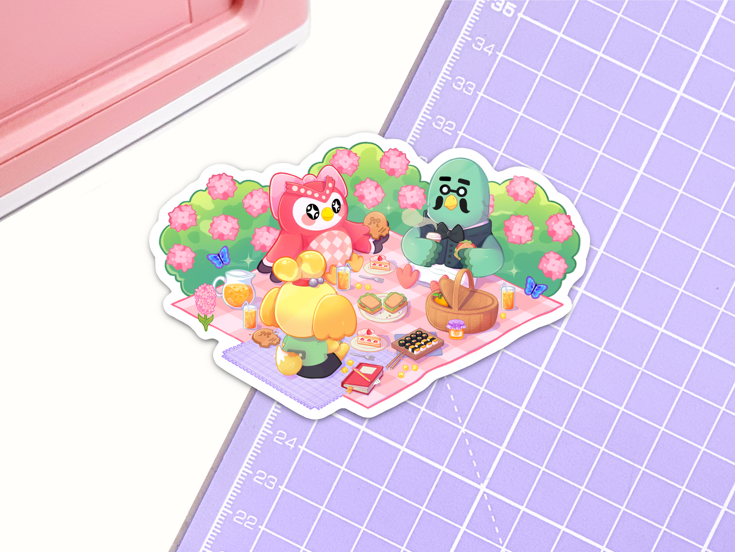 Summer Picnic Bundle: Holographic Sticker, Art Print & Sticker Sheet