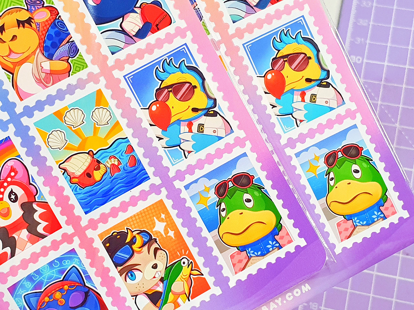 Animal Crossing Postage Stamps Sticker Sheet Design 2