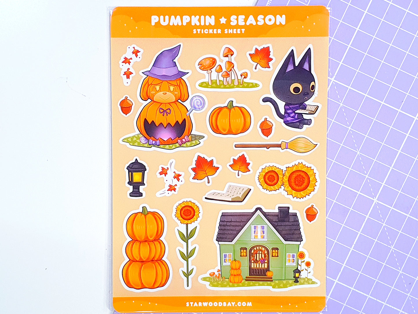Animal Crossing Autumn Pumpkin Season Sticker Sheet