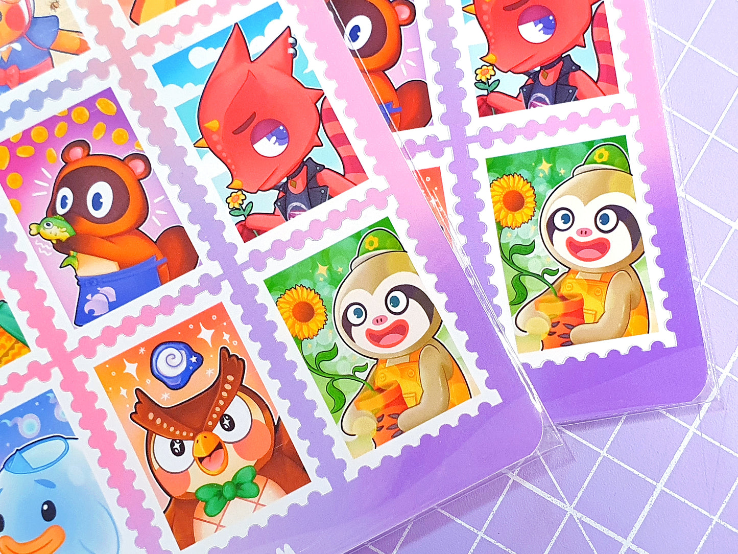 Animal Crossing Postage Stamps Sticker Sheet Design 1