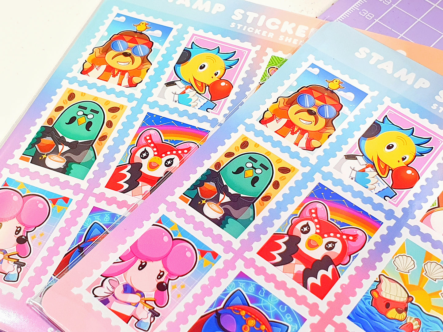 Animal Crossing Postage Stamps Sticker Sheet Design 2