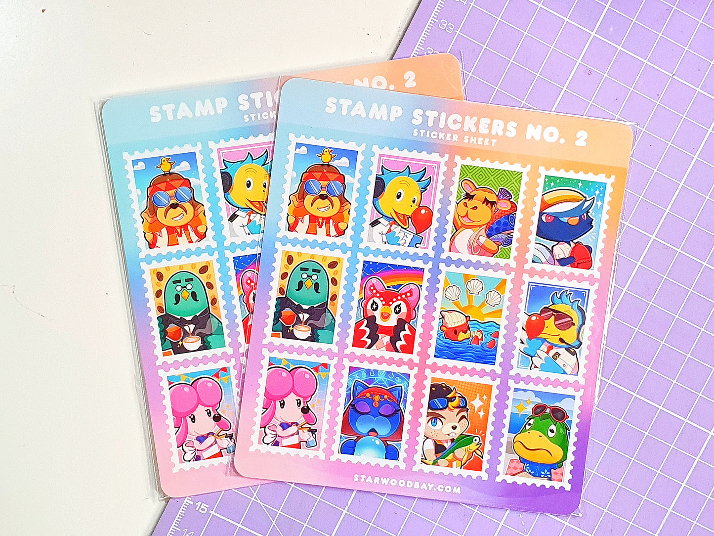 Animal Crossing Postage Stamps Sticker Sheet Design 2