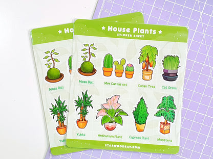 House Plants Sticker Sheet