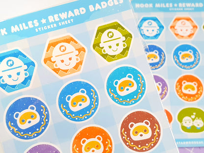 Nook Miles Reward Badges Sticker Sheet