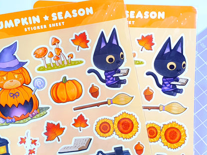 Animal Crossing Autumn Pumpkin Season Sticker Sheet